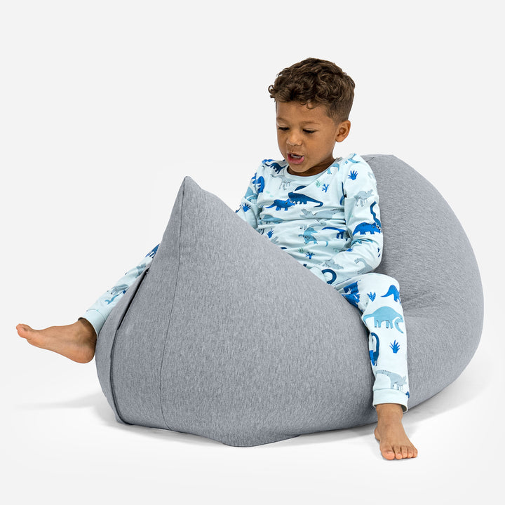 Children's Bean Bag Tall 2-6 yr - Stretchy Cotton Light Grey 02