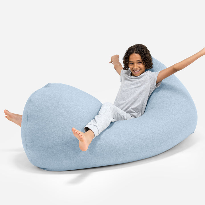 Grande XL Bean Bag - Stretchy Cotton Baby Blue 05