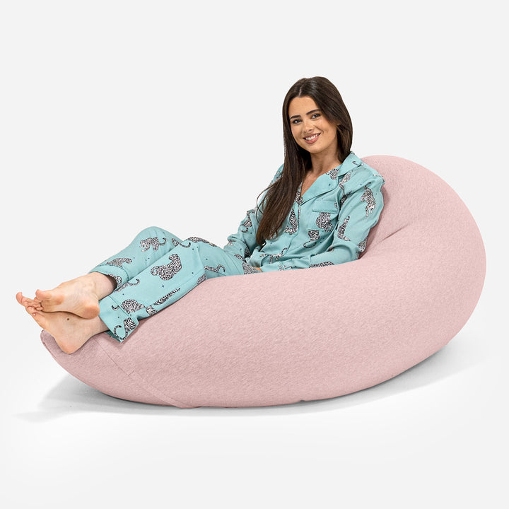 Grande XL Bean Bag - Stretchy Cotton Baby Pink 02