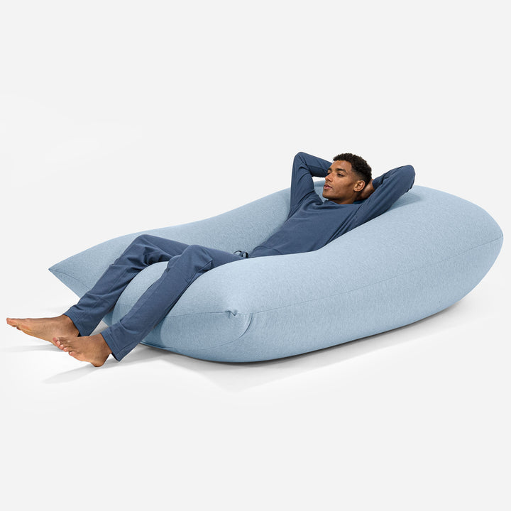 Venti XXL Giant Bean Bag - Stretchy Cotton Baby Blue 02