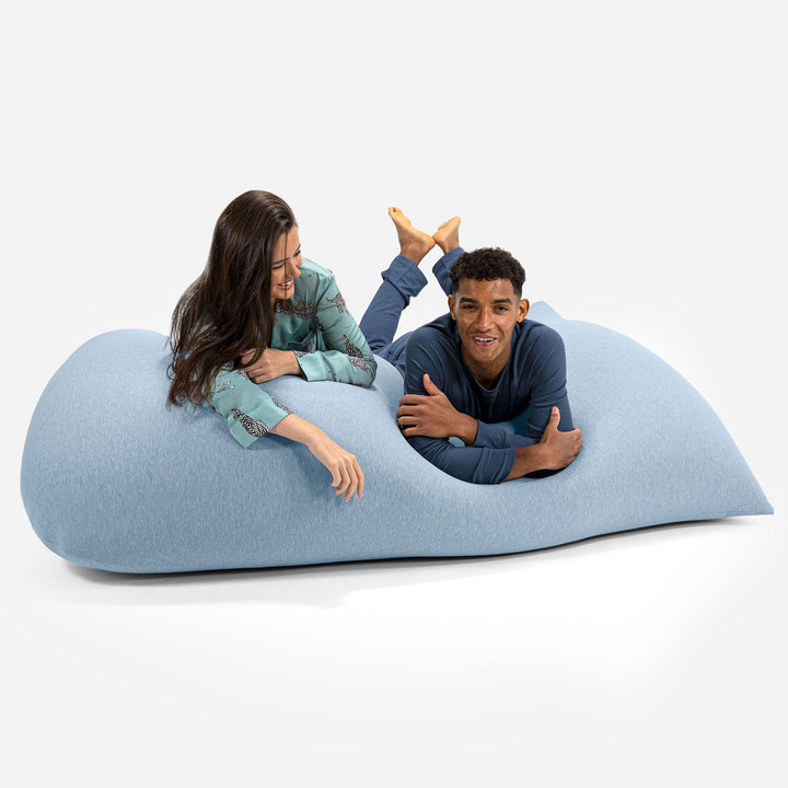 Venti XXL Giant Bean Bag - Stretchy Cotton Baby Blue 03