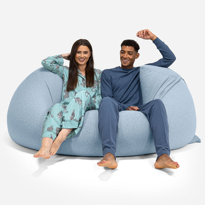 Venti XXL Giant Bean Bag - Stretchy Cotton Baby Blue 04