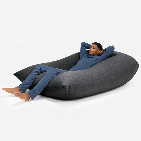 Venti XXL Giant Bean Bag - Stretchy Cotton Graphite Grey 02