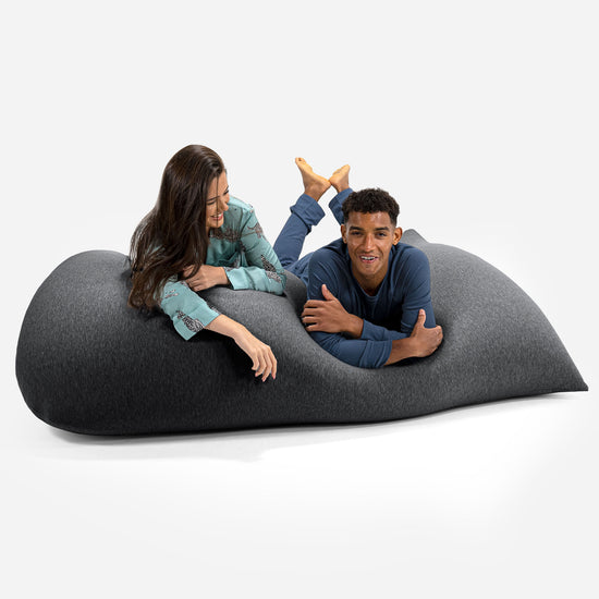 Venti XXL Giant Bean Bag - Stretchy Cotton Graphite Grey 03