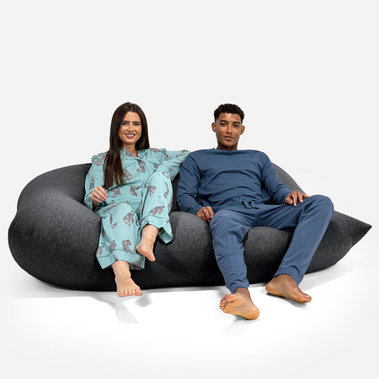 Venti XXL Giant Bean Bag - Stretchy Cotton Graphite Grey 05