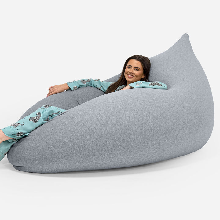 Venti XXL Giant Bean Bag - Stretchy Cotton Light Grey 01