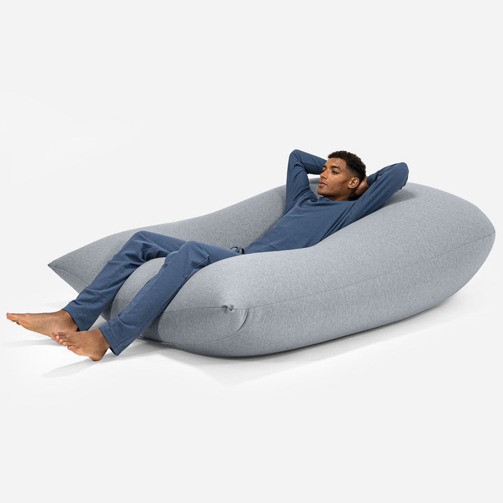 Venti XXL Giant Bean Bag - Stretchy Cotton Light Grey 02