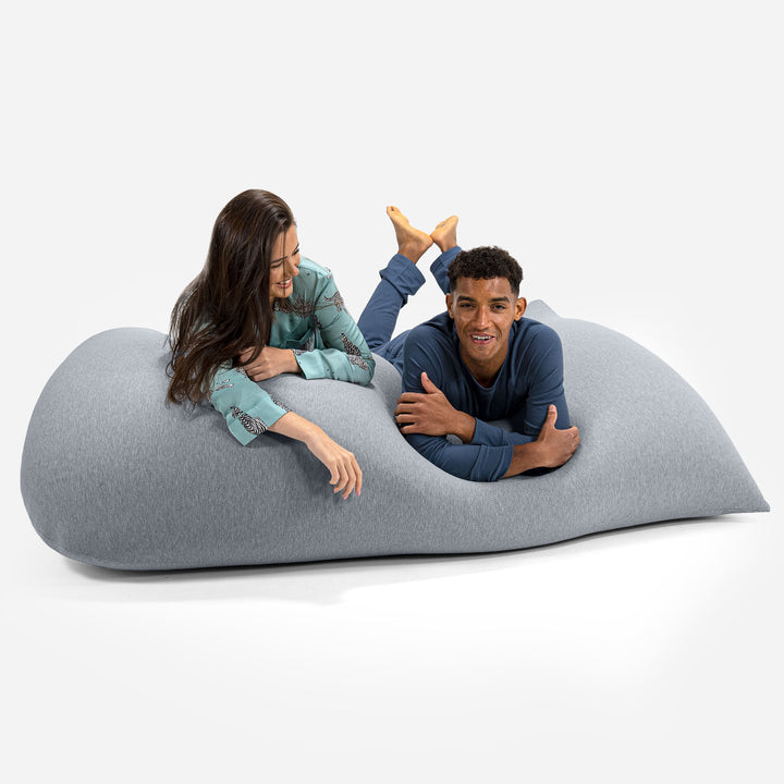 Venti XXL Giant Bean Bag - Stretchy Cotton Light Grey 03