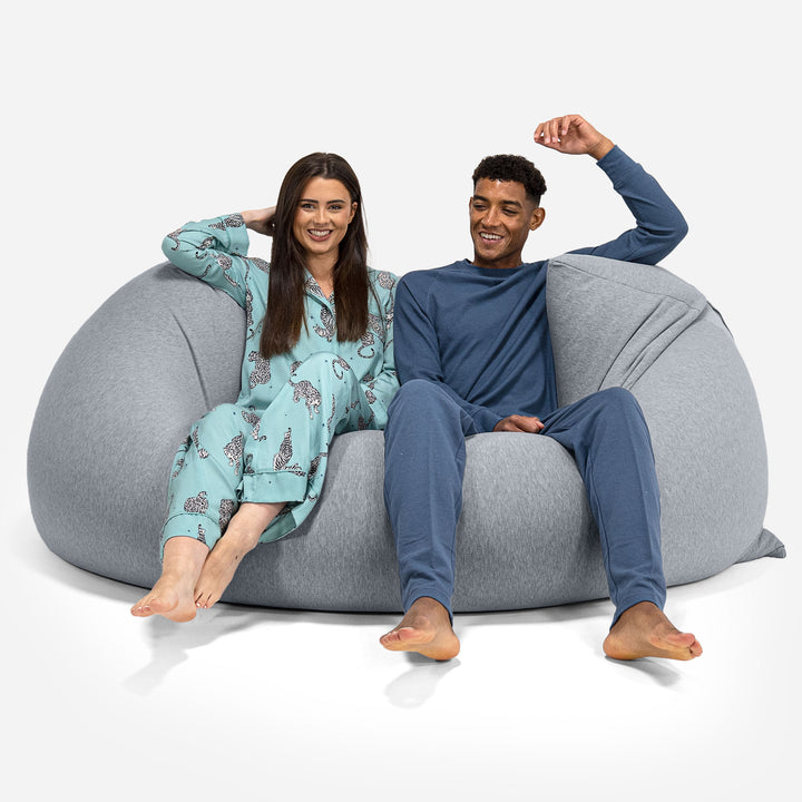 Venti XXL Giant Bean Bag - Stretchy Cotton Light Grey 04