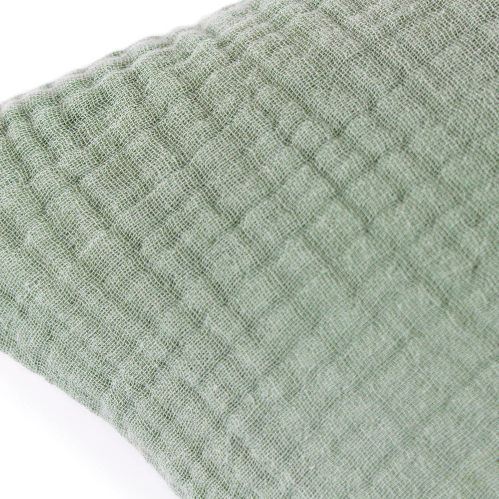 Muslin Crinkle Cotton Scatter Cushion Cover 45 x 45cm - Sage Green 03