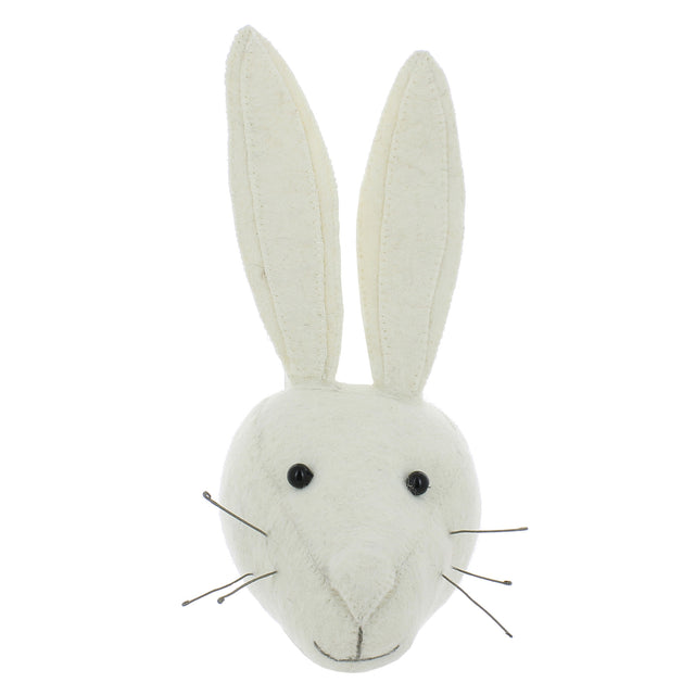 Mini White Bunny Head Wall Mount 01