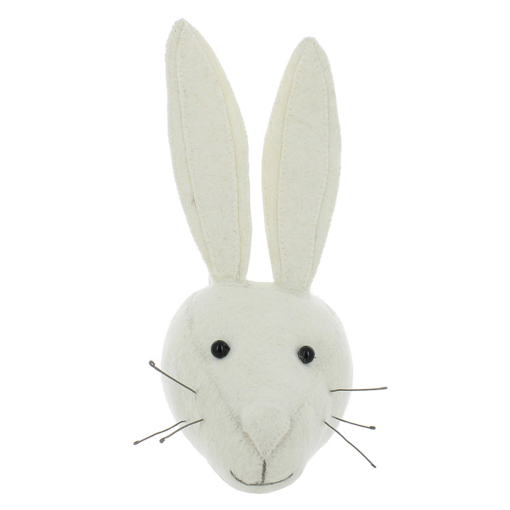 Mini White Bunny Head Wall Mount 01