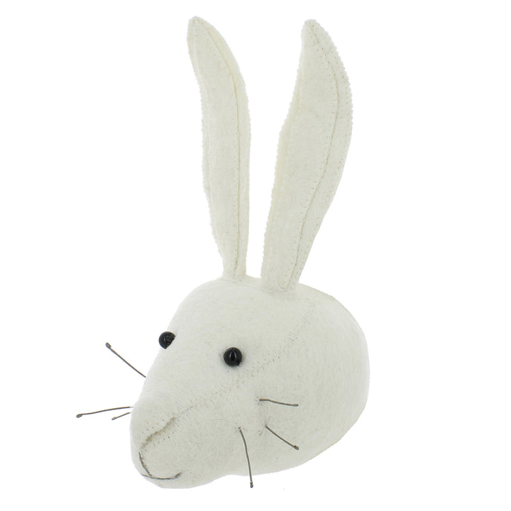 Mini White Bunny Head Wall Mount 02