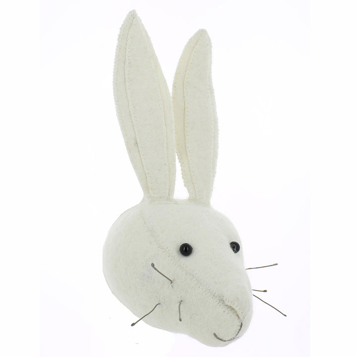 Mini White Bunny Head Wall Mount 04