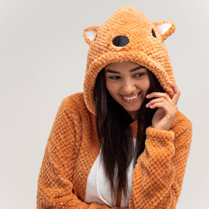 Women's Fox Character Fleece Onesie 02