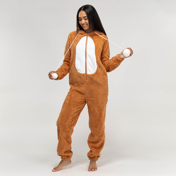 Women's Fox Character Fleece Onesie 03
