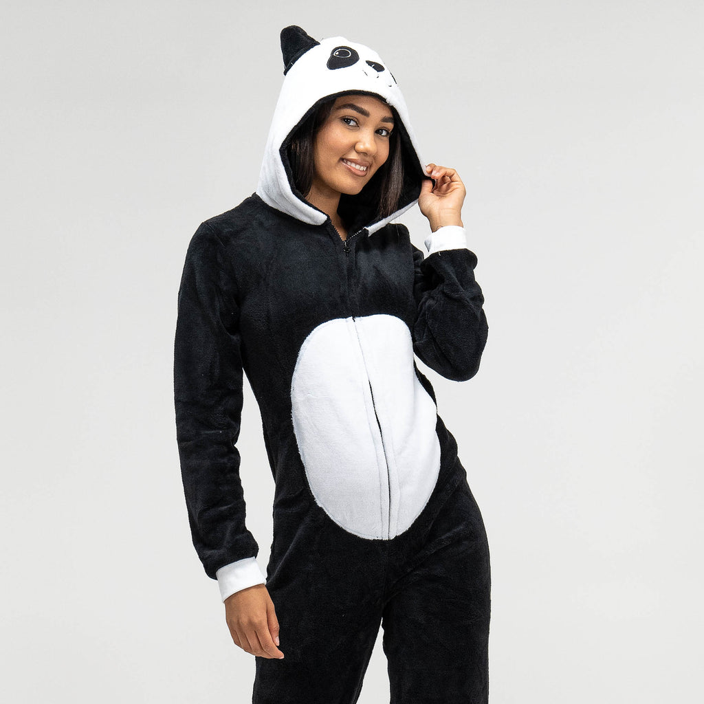 Women's Panda Animal Fleece Onesie 04