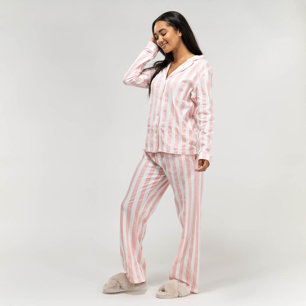 Pink striped best sale pyjamas
