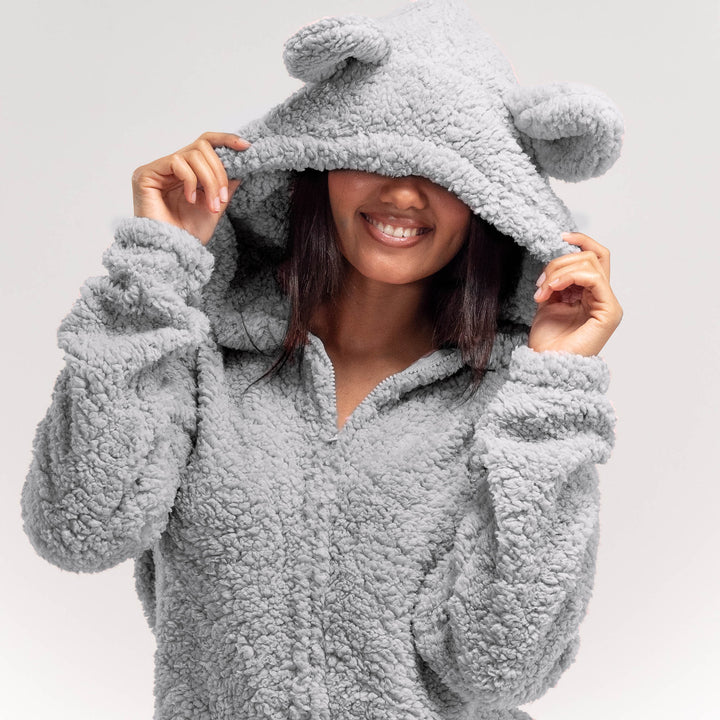 Womens teddy hoodie cheap